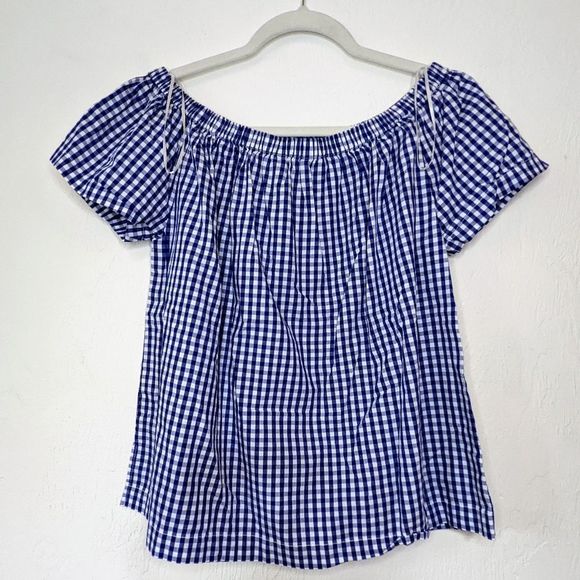 Velvet Heart Tops - Velvet Heart Gingham Off the Shoulder Top Size Medium